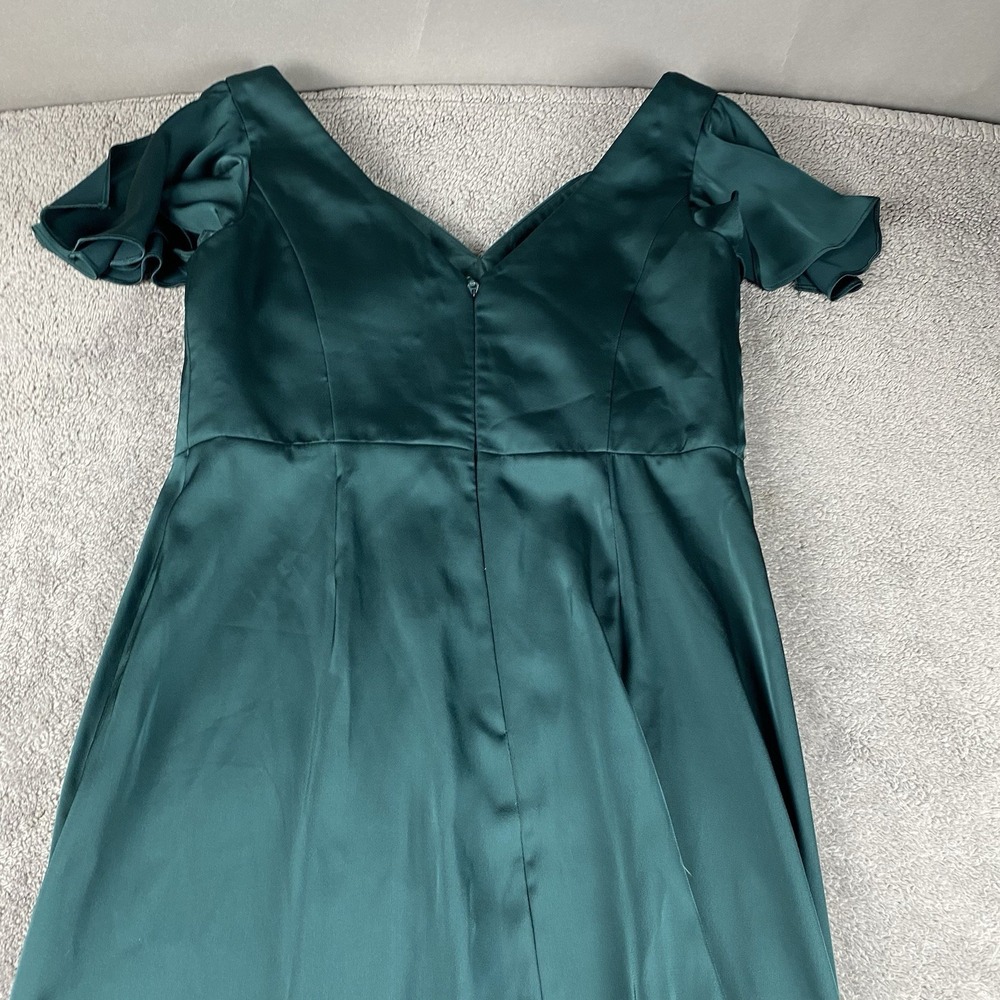Azazie Sleeveless Floor-Length Maxi Bridesmaid Dress Formal Gown Womens Size A12 - Picture 11 of 13